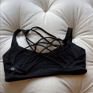 Lululemon Black Strappy Crisscross Sports Bra